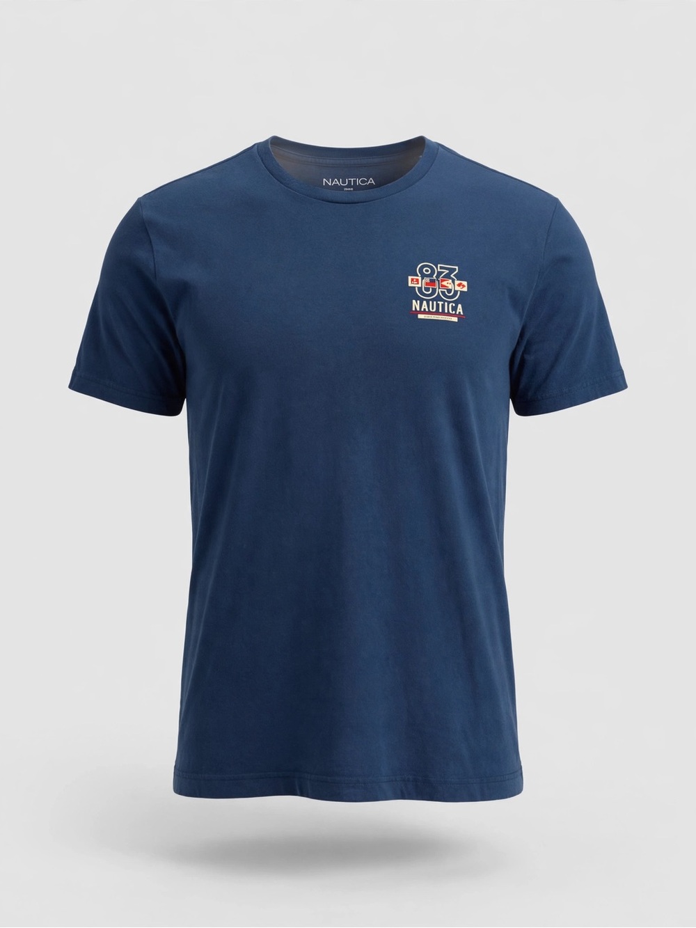 Nautica Men's Navy Crew T-Shirt with Chest Logo